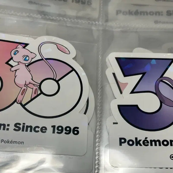 [BUNJANG] Pokemon 30th Anniversary Mew & Mewtwo Sticker / 포켓몬 30주년 스티커 뮤+뮤츠