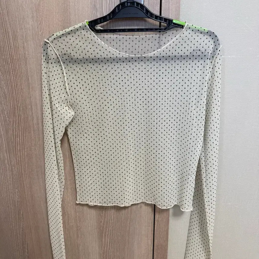 [BUNJANG] Dot See-Through Layered Blouse / 도트 시스루 레이어드