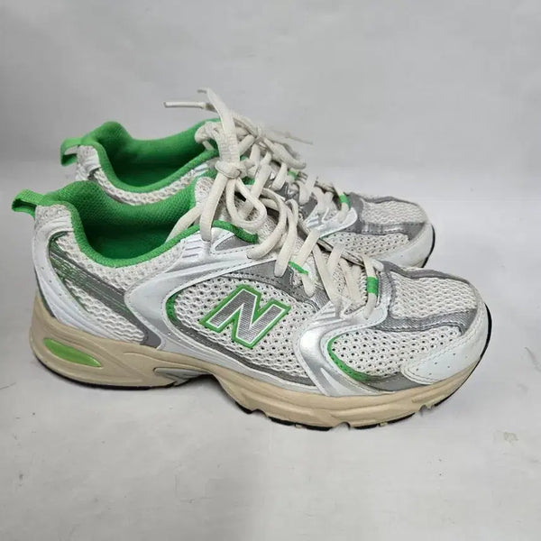 [BUNJANG] New Balance 530 Pimless Silver/Green Sneakers (245) / 뉴발란스 530 핌리스 실버/그린  245