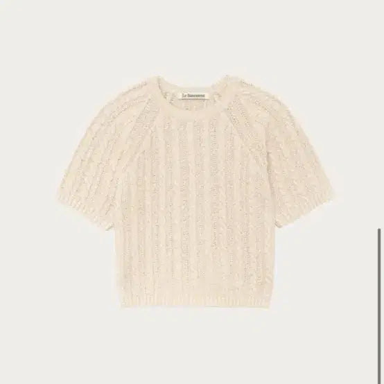 [BUNJANG] Lebasement Cable Short Sleeve Knit / Lebasement  케이블 반팔 니트