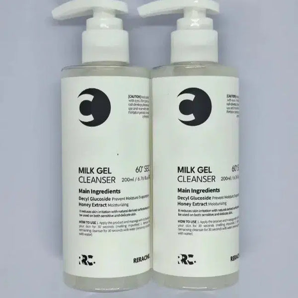 [BUNJANG] Lirashin Milk Gel Cleanser 200ml (Set of 2) / 1+1 리라신 밀크젤 클렌저 200ml