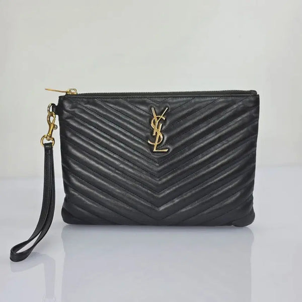 [BUNJANG] Saint Laurent Matelassé Small Pouch Clutch Bag Calfskin / 생로랑 마틀라세 스몰 파우치 클러치백