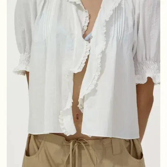 [BUNJANG] Rosie Ruffle Blouse / 리본빛 블라우스 Rosie Ruffle Blouse
