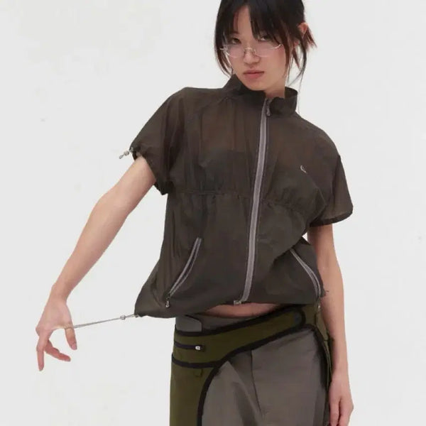 [BUNJANG] SUU Koi Sei O Puckering Jacket Khaki / suu 코이세이오 퍼커링 자켓 카키