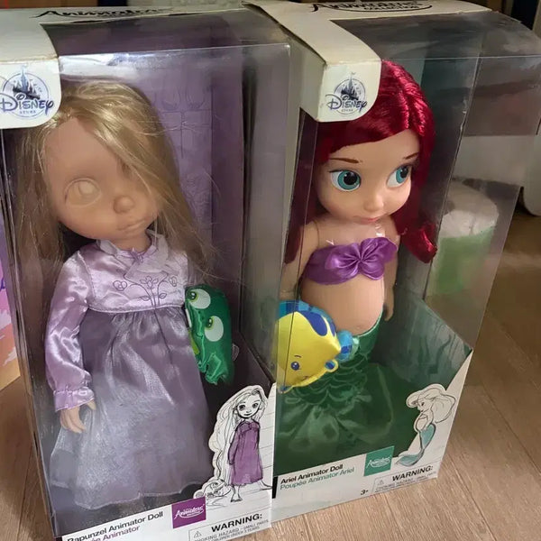 [BUNJANG] Disney Princess Baby Doll - Ariel & Rapunzel / 디즈니랜드 베이비돌 인형 / 인어공주 에리얼 라푼젤