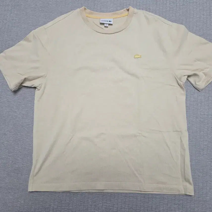 [BUNJANG] Lacoste Logo Short Sleeve T-Shirt Beige L / 라코스테 반팔티 베이지