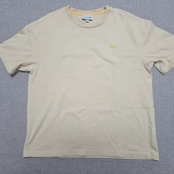 [BUNJANG] Lacoste Logo Short Sleeve T-Shirt Beige L / 라코스테 반팔티 베이지