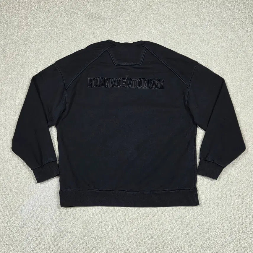 [BUNJANG] Juun.J Hommage à Tomage Lettering Embroidered Oversized Sweatshirt / [준지] 아토마주 레터링 백자수 오버사이즈 맨투맨 | A00341