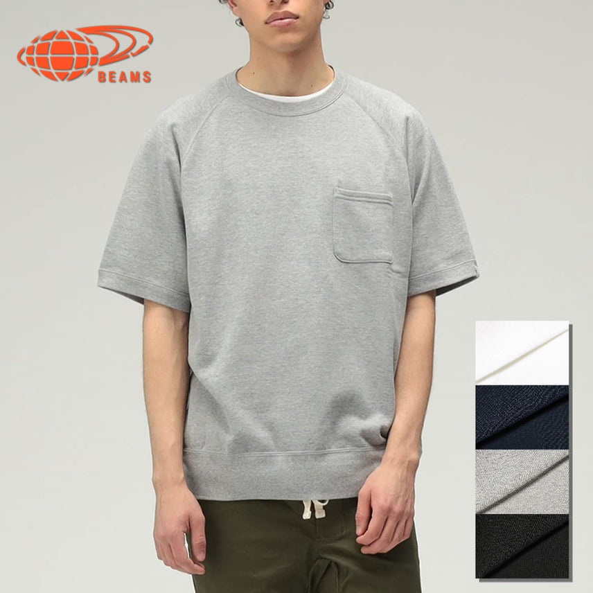 [BUNJANG] BEAMS x LOOPWHEELER Extra Light Short-Sleeve Sweatshirt / 빔즈 루프휠러 별주 엑스트라 라이트 반팔 스웨트 셔츠