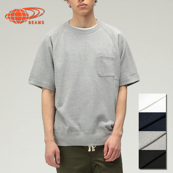 [BUNJANG] BEAMS x LOOPWHEELER Extra Light Short-Sleeve Sweatshirt / 빔즈 루프휠러 별주 엑스트라 라이트 반팔 스웨트 셔츠