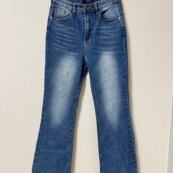 [BUNJANG] Mid-Blue Wash Bootcut Denim Pants - Size S / 중청 부츠컷 데님 팬츠 S