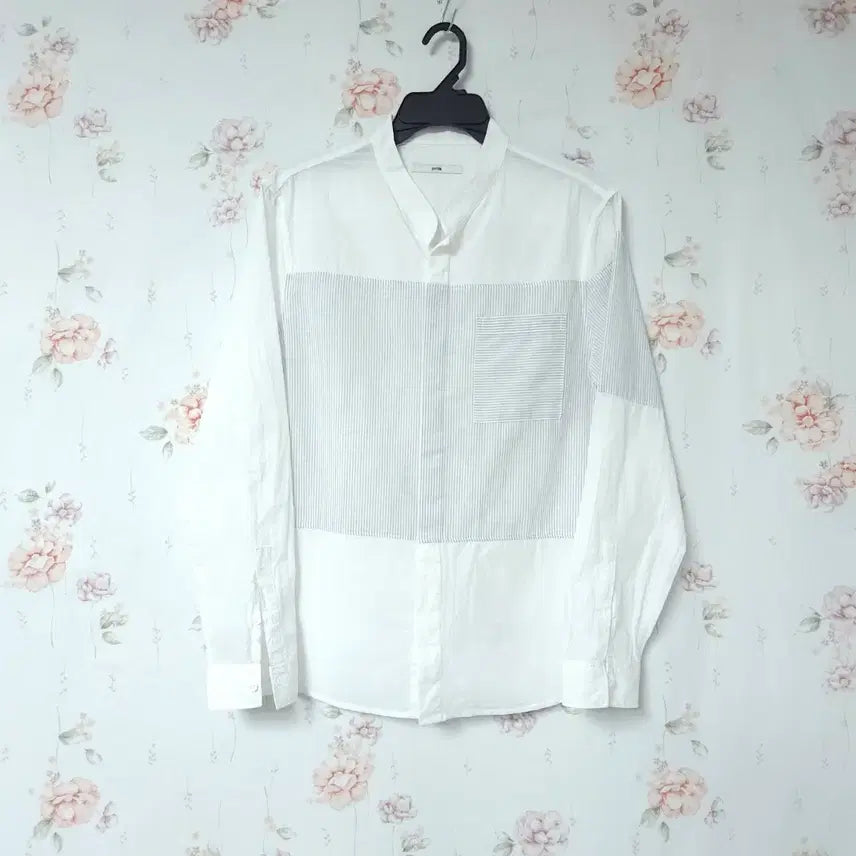 [BUNJANG] System Homme Men's Cotton Linen Blend Stripe Shirt / 시스템옴므 남성 마 남방 100