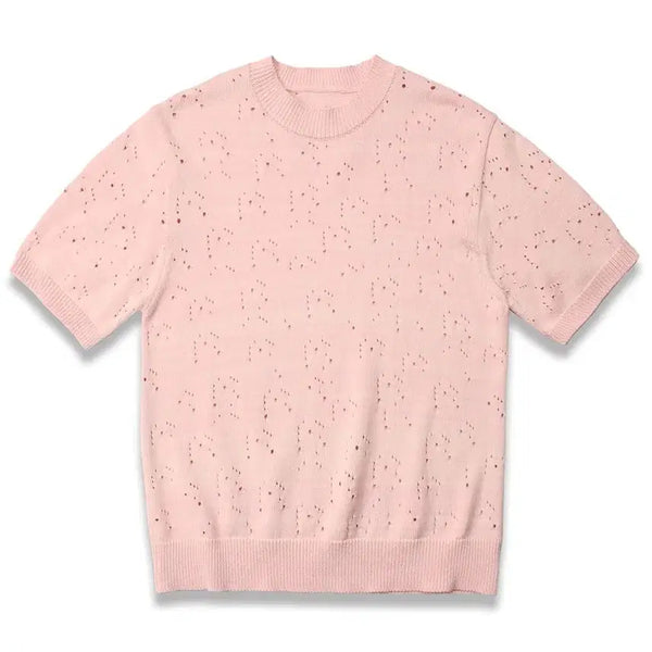 [BUNJANG] DOFFJASON Chic Slub Punching Cotton Knit - L / (새상품) 도프제이슨(DOFFJASON) 시크 슬리브 펀칭 코튼 니트 L