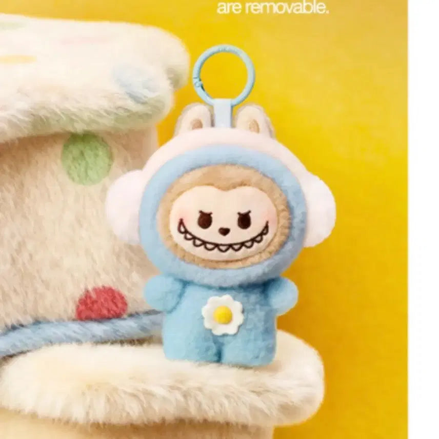 [BUNJANG] Pop Mart Pop Bean Fluffy & Cozy Series Labubu Doll Keychain / 팝마트 팝빈 플러피&코지 시리즈 라부부 인형 키링