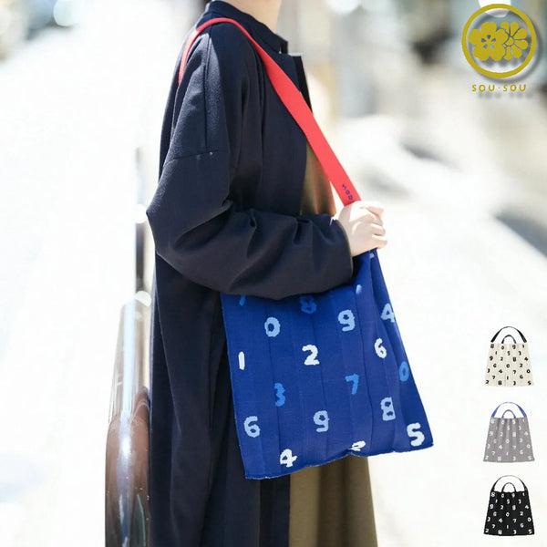 [BUNJANG] SOU・SOU Knit Shoulder Bag / 소우소우 니트백 숄더백 가방 4컬러