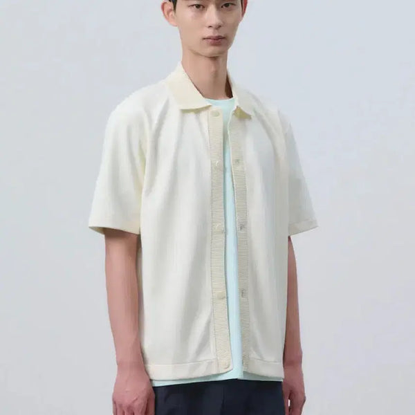 [BUNJANG] Beanpole Men's Regular Fit Shirt - Ivory (Size M/100) / (새상품) 빈폴 남성 셔츠 M (100)