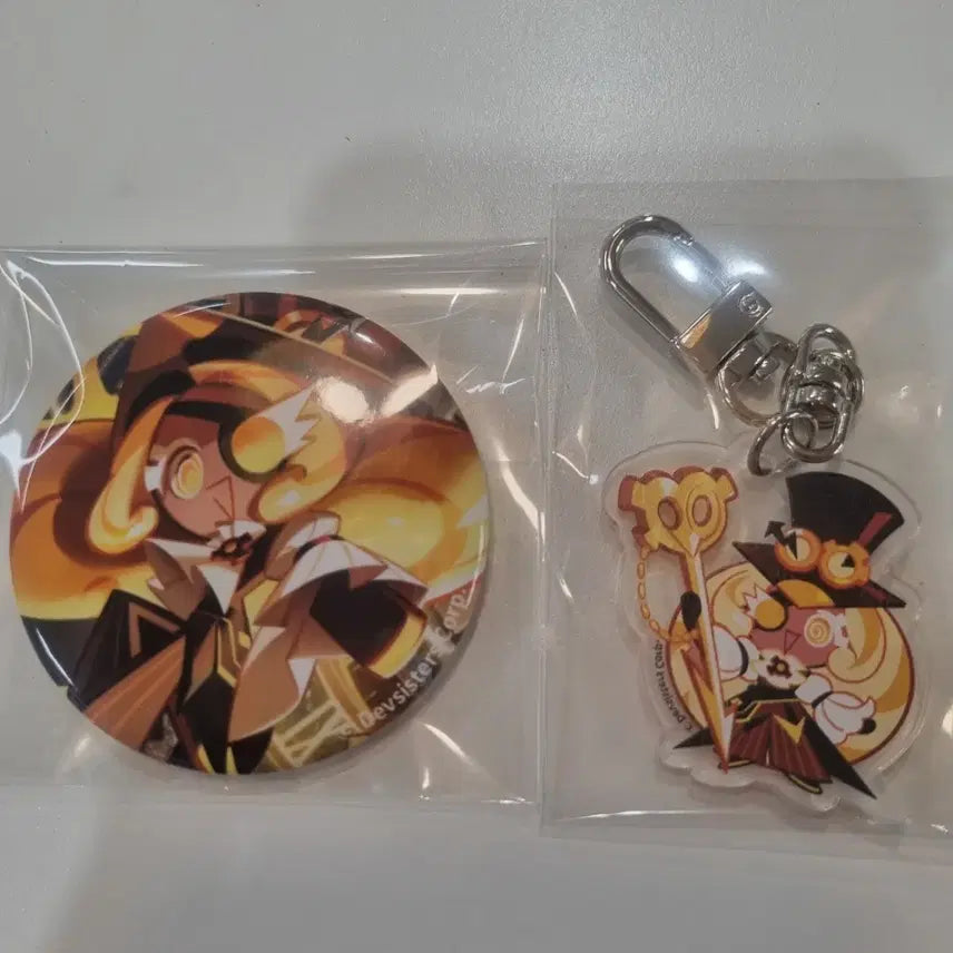 [BUNJANG] Cookie Run Time Keeper Cookie Pin Button Keyring Set / 쿠키런 시간지기 쿠키 핀버튼 키링세트