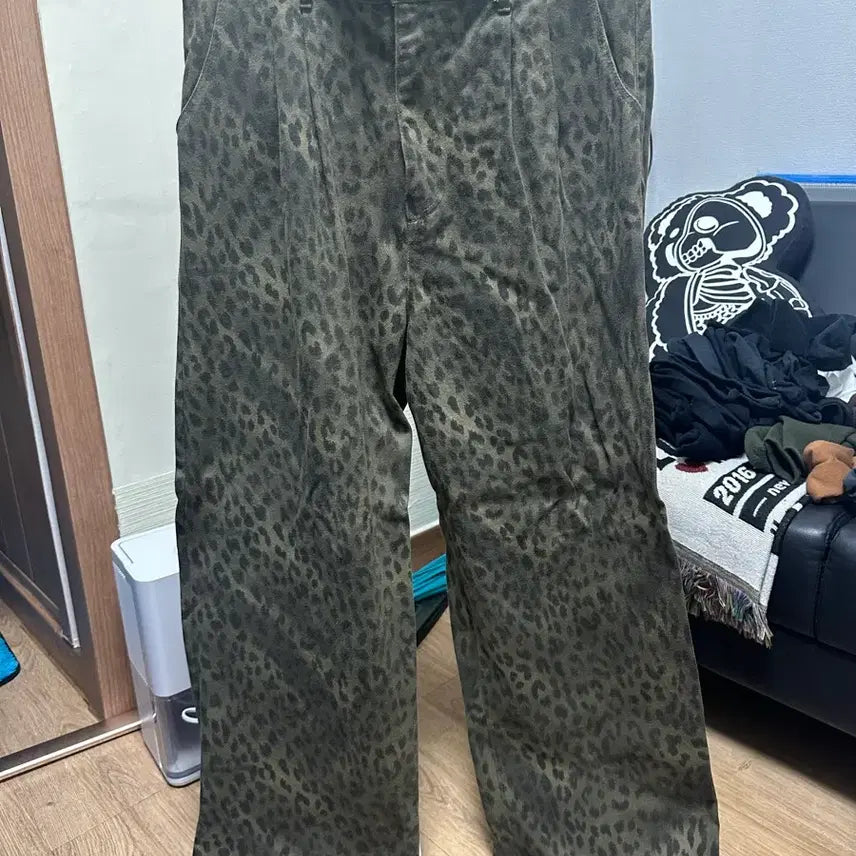 [BUNJANG] ERSCO Leopard Print Cotton Pants / 이알에스코 레오파드 팬츠
