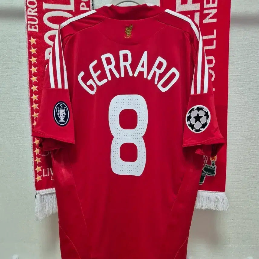 [BUNJANG] Liverpool 08-10 Gerrard Champions League Full Patch Jersey (Overseas L) / [S급, 해외L] 리버풀 08-10 제라드 챔스 풀패치