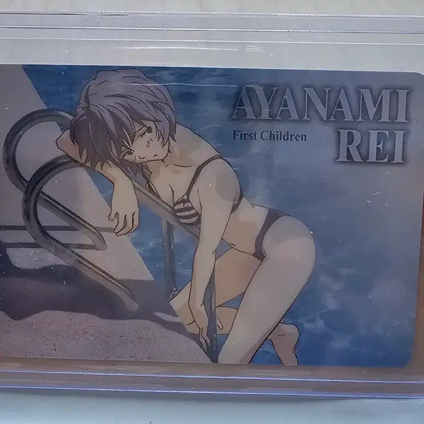 [BUNJANG] 1997 Neon Genesis Evangelion Ayanami Rei Swimsuit Illustration Card / [긴급할인] 1997 에반게리온  레이 수영복 카드 등급용