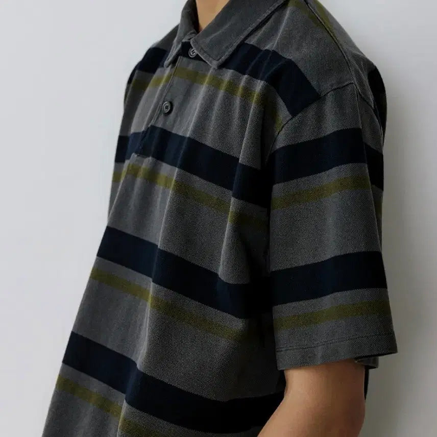 [BUNJANG] Endoor Stripe Polo Shirt / 엔도어 스트라이프 폴로셔츠 새제품 팝니다