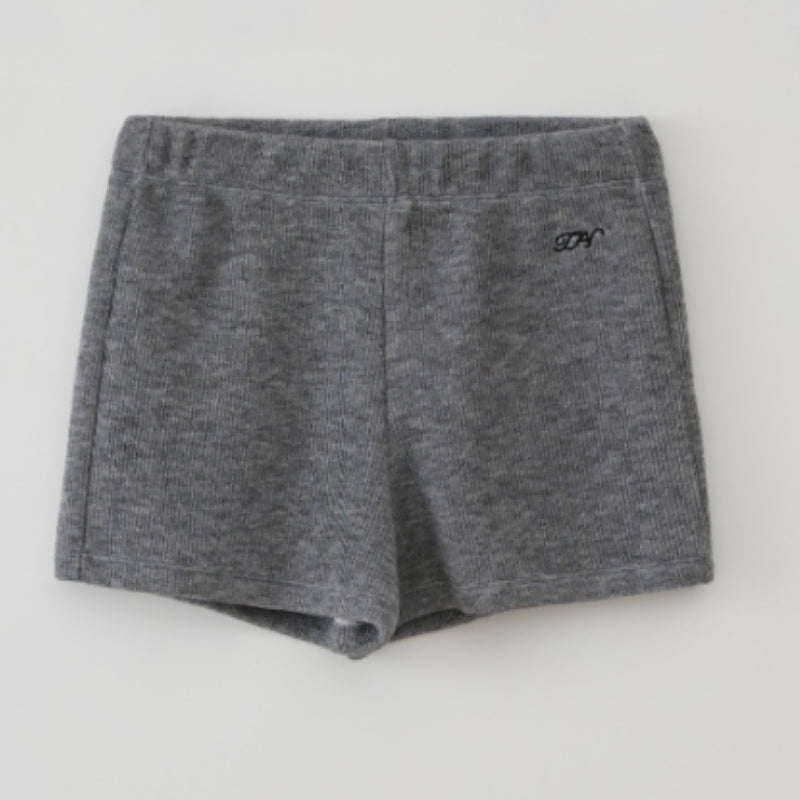 [BUNJANG] Thanat Cozy Knit Shorts Gray / 타낫 코지 니트 쇼츠 그레이