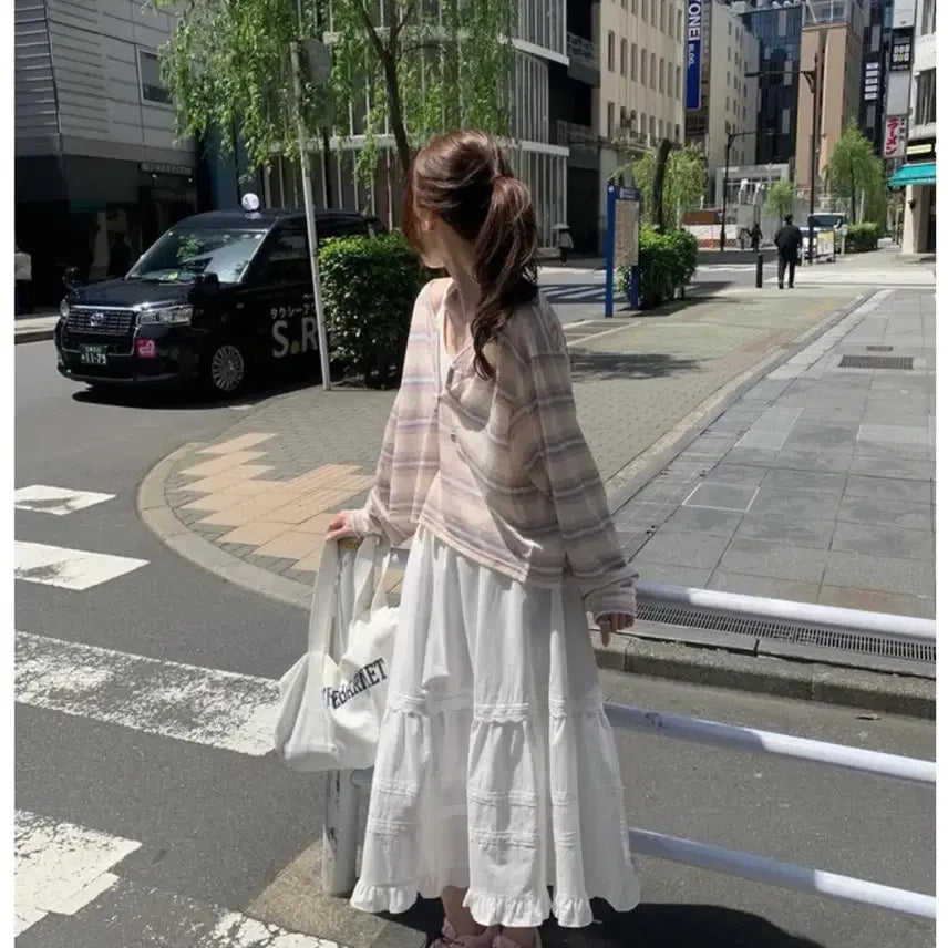 [BUNJANG] Frill Lace Long Skirt / 프릴레이스 롱 스커트