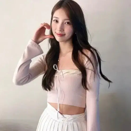 [BUNJANG] Suzi Na Uerose Daisy Bolero Cardigan Set / 수지 낫유어로즈 데이지 볼레로 가디건 세트
