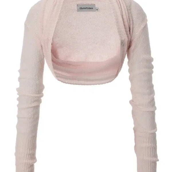 [BUNJANG] threetimes Angel Shawl Bolero Pink S / 쓰리타임즈 엔젤 숄 볼레로 핑크S threetimes 쓰탐