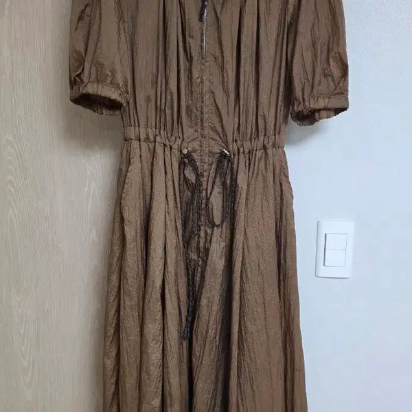 [BUNJANG] Lanvin Collection Brown Linen Waist String Summer Dress / 랑방컬렉션 원피스 판매