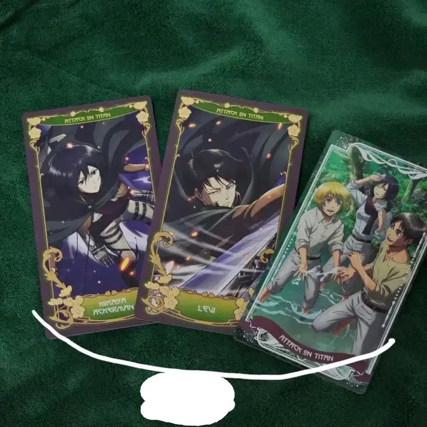 [BUNJANG] Attack on Titan Arcana Mikasa Levi Eren Card Bundle Set / (일괄) 진격의거인 아르카나 미카사 리바이 에렌 카드 지류 파샤