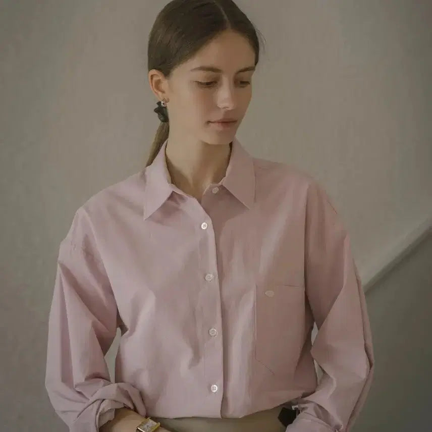 [BUNJANG] Known Better Basic Cotton Shirt (Pink) / 노운베러  코튼 셔츠  (핑크)
