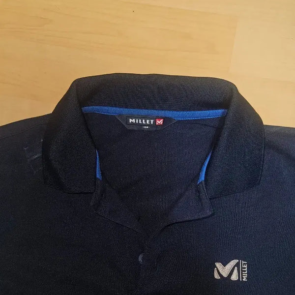 [BUNJANG] Millet Short Sleeve Polo T-Shirt Navy / 밀레 반팔 카라티 네이비