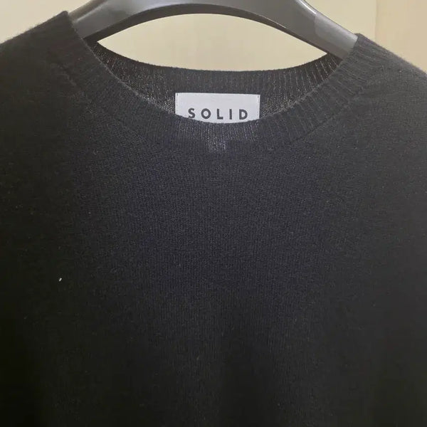 [BUNJANG] Solid Homme Wool Knit Black / 솔리드옴므 울 니트 블랙