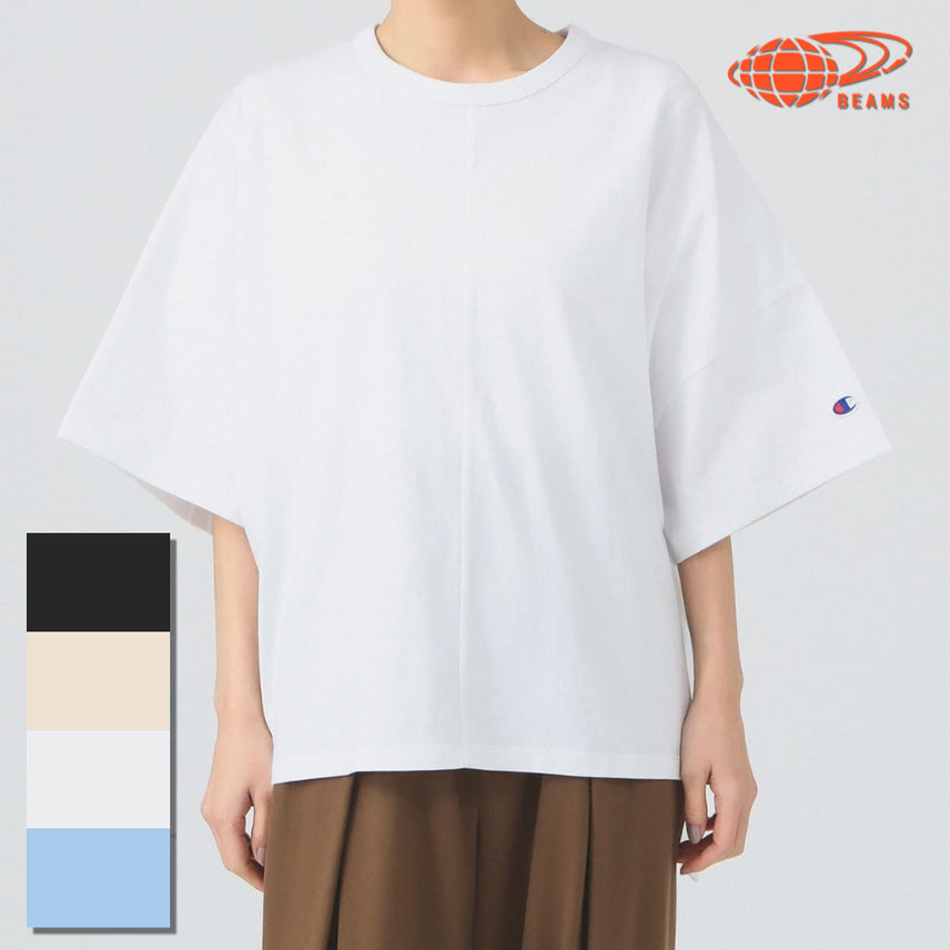 [BUNJANG] BEAMS BOY x Champion Collaboration Oversized T-Shirt / 빔즈 레이 별주 챔피언 반팔 티셔츠