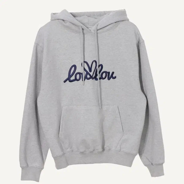 [BUNJANG] Lovlov Grey Hoodie / 로브로브 그레이 후드티 lovlov