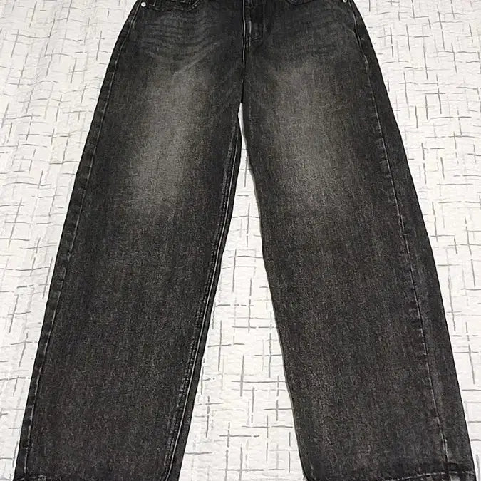 [BUNJANG] Topi Wide Washed Black Jeans 31 Inch Length 108 / 토피 와이드 워시드블랙진 31인치 기장108
