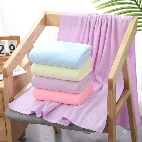[BUNJANG] Large Beach Towel Set (4 Pieces) / 대형 비치타올 물놀이 큰수건 4장세트(무료배송)