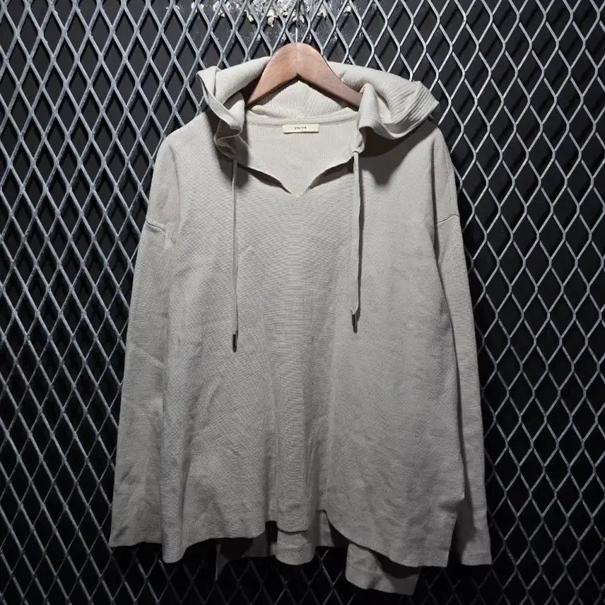 [BUNJANG] System Knit Hooded T-Shirt (Free Size) / 시스템 니트 후드티 free