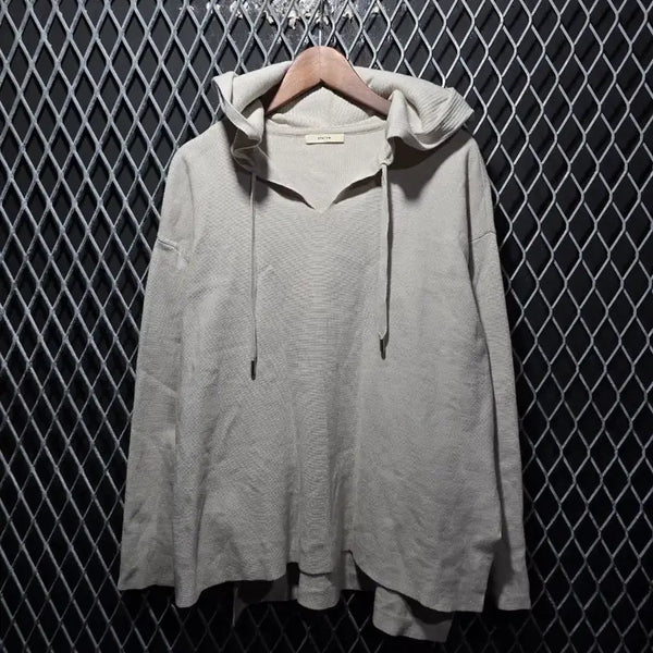 [BUNJANG] System Knit Hooded T-Shirt (Free Size) / 시스템 니트 후드티 free
