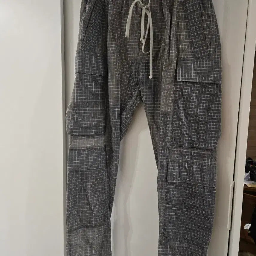 [BUNJANG] Rick Owens Check Cargo Jogger Pants / 릭오웬스체크 카고 조거 팬츠
