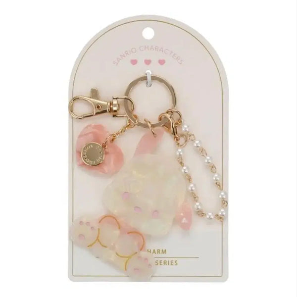 [BUNJANG] Sanrio Pochacco Baby Pink Charm Mother-of-Pearl Keychain / 산리오 포차코 베이비 핑크 참 자개 키링