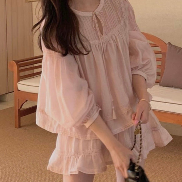 [BUNJANG] WEREWEAR MULLI Blouse Pink / 웨어웨더 뮬리 블라우스 미착용컨디션 핑크 free