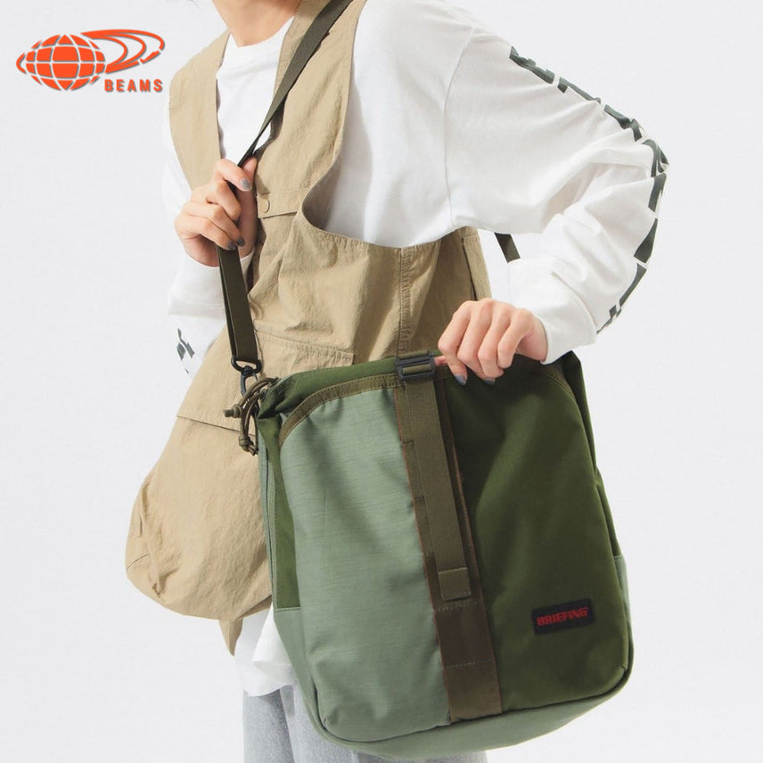 [BUNJANG] BEAMS BOY x BRIEFING Military Kit Bag (Olive) / 빔즈 보이 별주 브리핑 밀리터리 키트백 올리브 가방