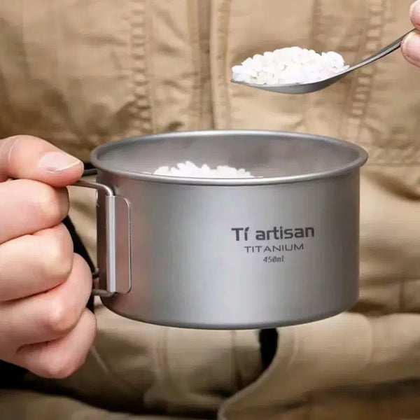 [BUNJANG] Titanium Camping Cookware Set - Pot & Pan / $[$새제품*2] 티타늄캠핑용품 티타늄코펠 티타늄냄비