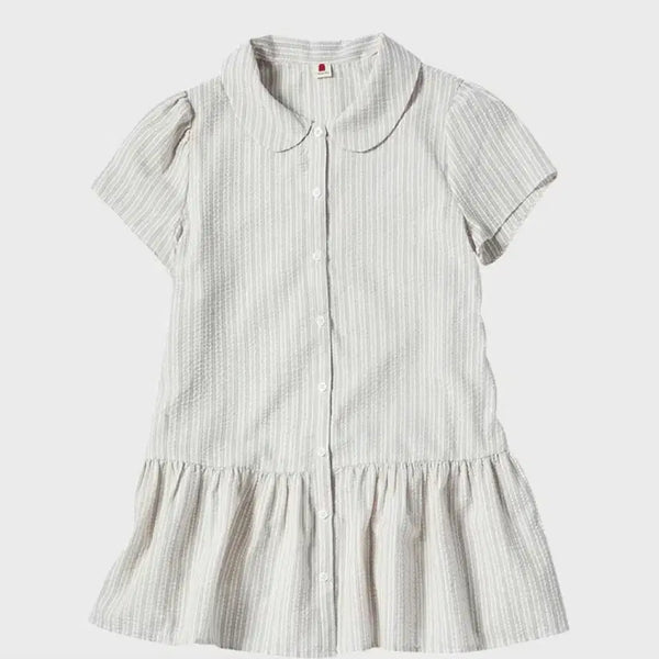 [BUNJANG] COMO NI NOS Round Collar Half Blouse / 꼬모니노즈 ROUND COLLAR HALF BLOUSE 원피스 반팔 셔츠