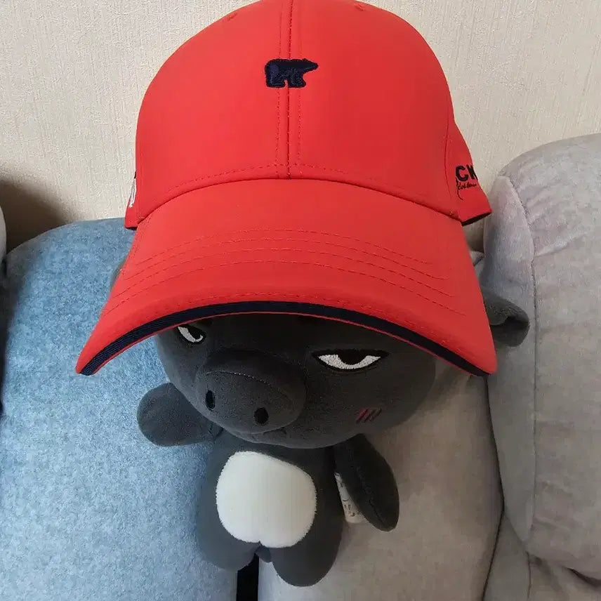 [BUNJANG] Jeckncloud Red Ball Cap / 젝니클라우드 레드볼캡