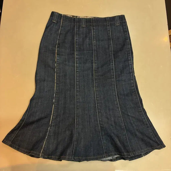 [BUNJANG] Burberry Nova Check Side Denim Skirt / 40) 버버리 사이드 노바체크 데님 스커트