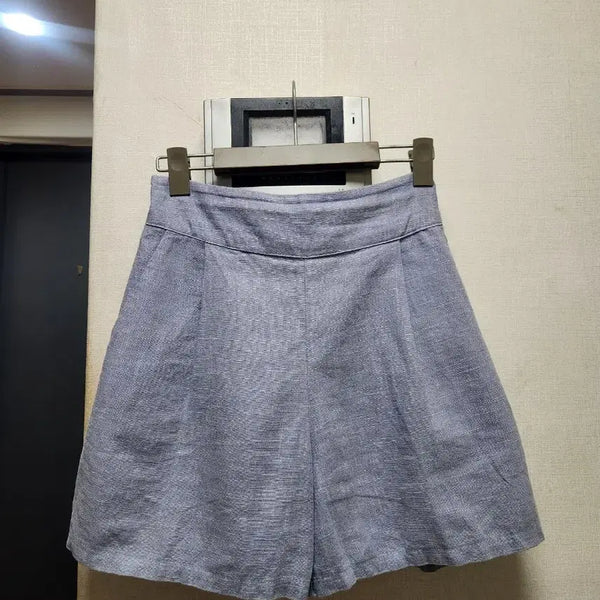 [BUNJANG] Sky Blue Linen Shorts / 하늘색 린넨 반바지