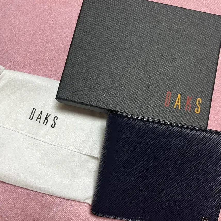 [BUNJANG] Daks Leather Bifold Wallet Navy / 닥스 지갑
